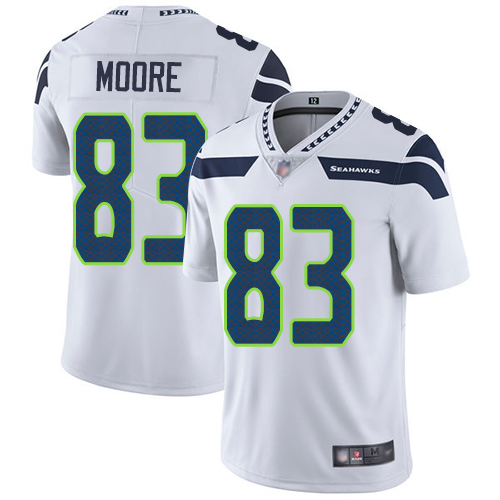Seattle Seahawks Limited White Men David Moore Road Jersey NFL Football 83 Vapor Untouchable